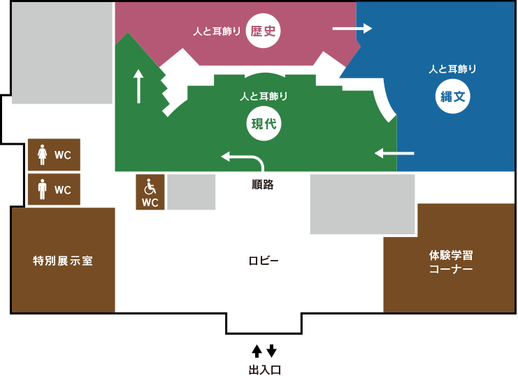 展示室配置図